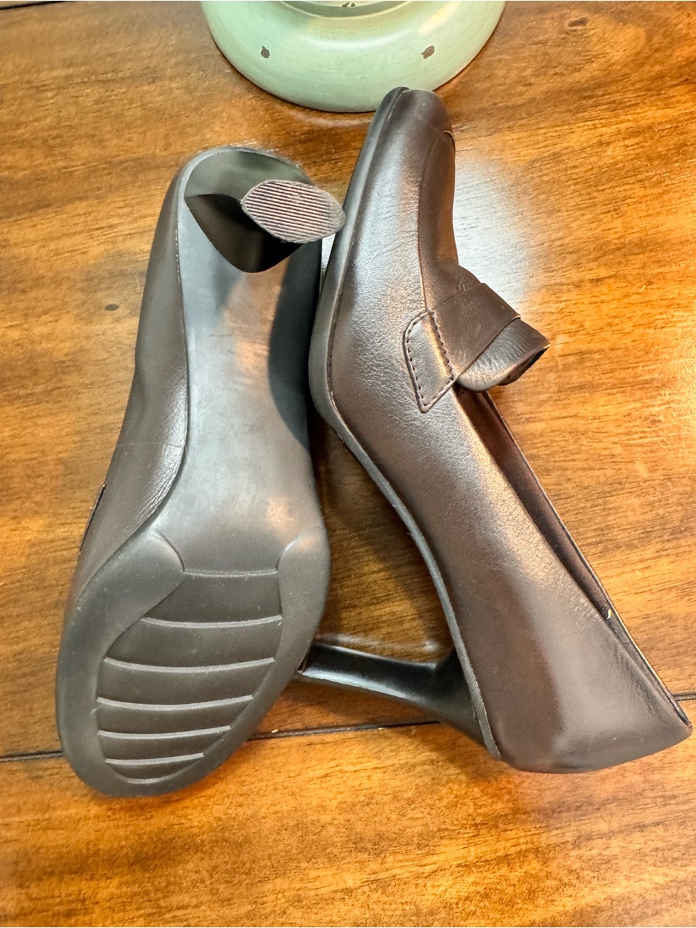 Apostrophe Dark Brown Leather Penny Loafers - Picture 3 of 5